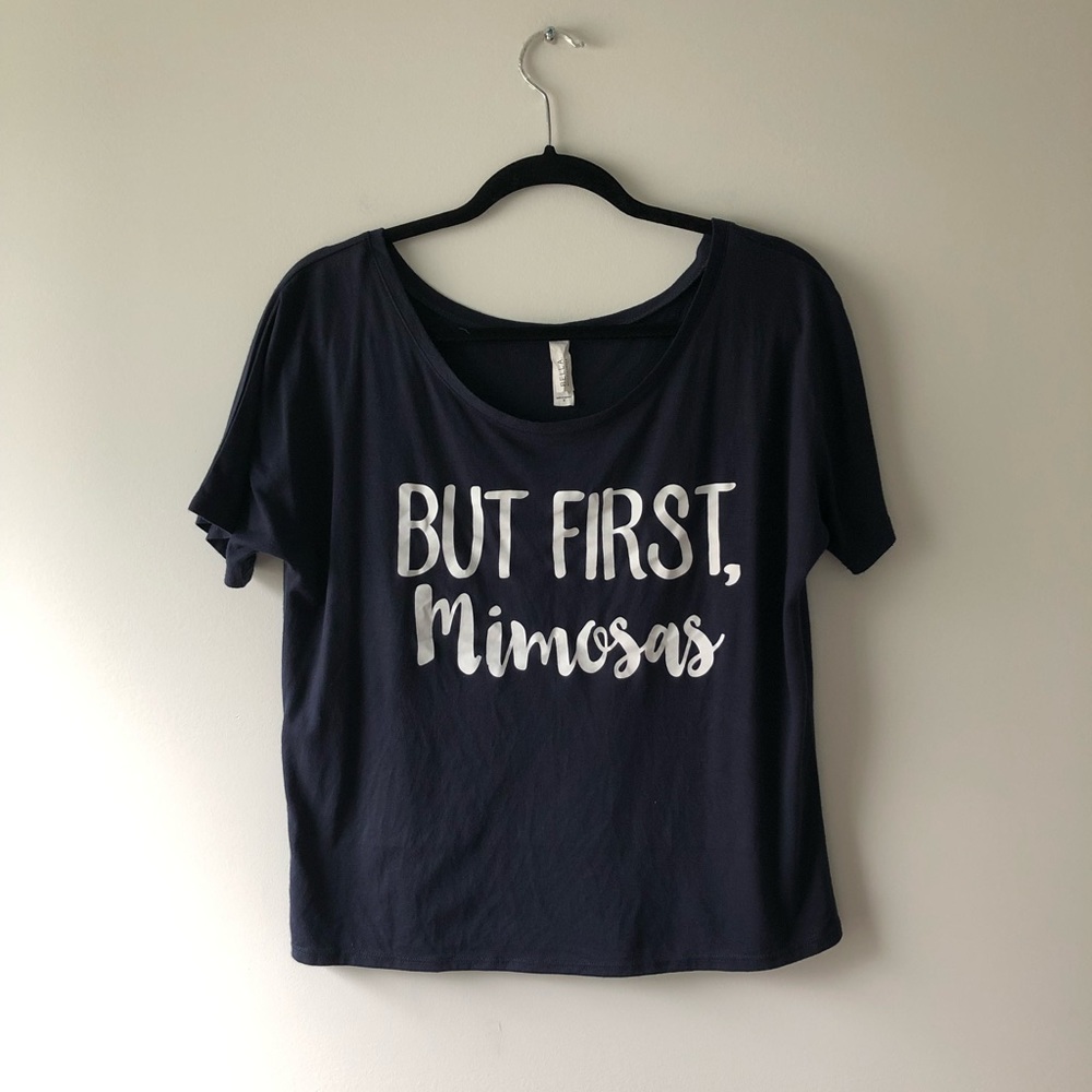 Bella Canvas navy blue brunch t-shirt